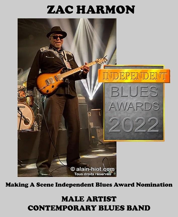 Award winning Blues Artist Zac Harmon